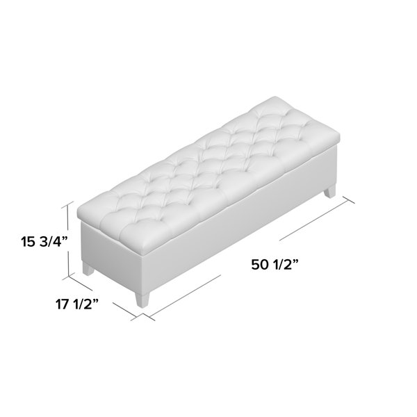 Three Posts Amalfi Upholstered Flip Top Storage Bench & Reviews Wayfair.ca